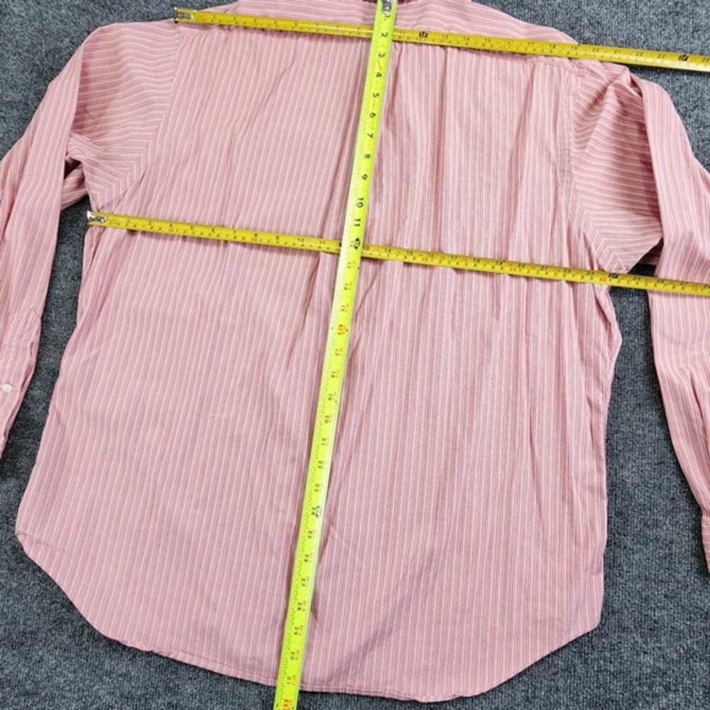 Ralph Lauren XL 17.5 Mens Classic Fit Striped Long Sleeve Button Peach - Picture 6 of 6